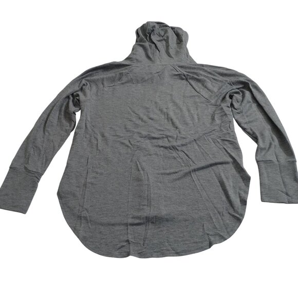 Athletic Works Soft Pullover Hoodie Heather Grey Women Size L 12-14 Thumb Hole - Picture 3 of 11